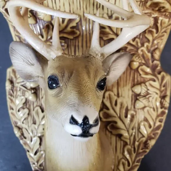 Beautiful Realistic Deer Stag Souvenir Wall Hanging Shelf Lake George NY Decor - Picture 9 of 9